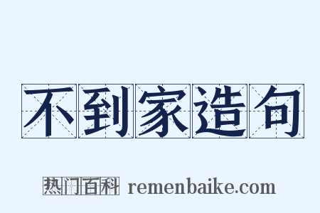 不到家造句是什么意思的图片